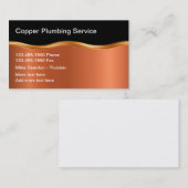 Klassischer Klempnerservice im Kupferstil Visitenkarte (Vorne/Hinten)