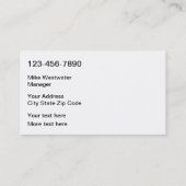 Klassischer Klempnerservice Kupferschau Visitenkarte (Rückseite)