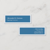 Klassischer Kobalt-Klassiker mit weißer Grenze Mini Visitenkarte (Vorne/Hinten)