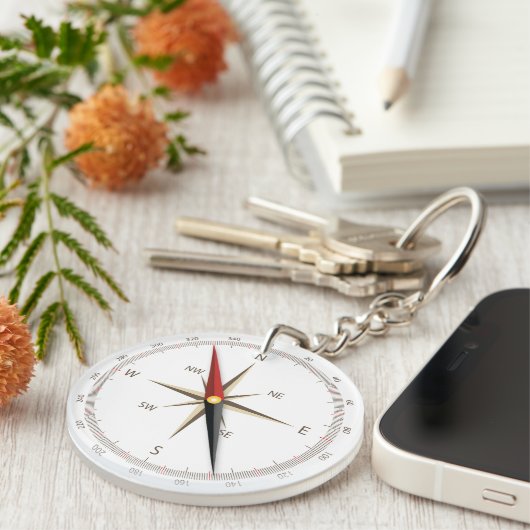 Klassischer Kompass Schlüsselanhänger (Vorderseite rechts)