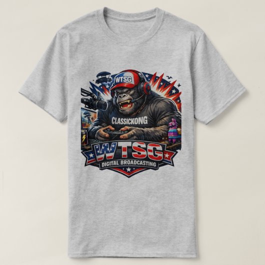 Klassischer Kong WTSG Digital Broadcasting Tee (Design vorne)