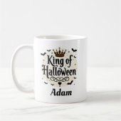 Klassischer König von Halloween Individuelle Name Kaffeetasse (Links)