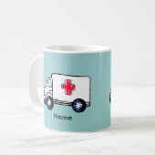 Klassischer Krankenwagen-Kaffeebecher Kaffeetasse (Vorderseite Links)