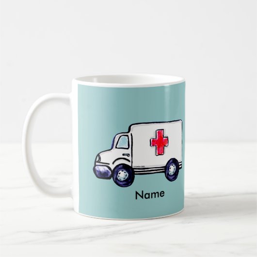 Klassischer Krankenwagen-Kaffeebecher Kaffeetasse (Links)