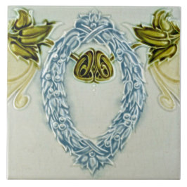 Klassischer Kranzschwanz mit weißem Rand Fliese