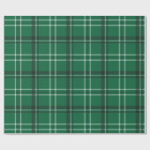 Klassischer kühner Urlaub kariert grüne Weihnachte Geschenkpapier (Flach)