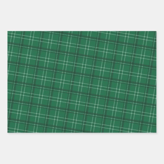 Klassischer, kühner Urlaub kariert, hell grün Geschenkpapier Set (Vorderseite 2)