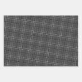 Klassischer, kühner Urlaub karierter Schiefergrau, Geschenkpapier Set (Vorderseite 2)