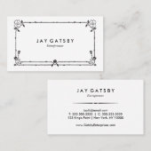 Klassischer Kunst-Deko/Kunst Nouveau Visitenkarte (Vorne/Hinten)