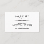 Klassischer Kunst-Deko/Kunst Nouveau Visitenkarte (Rückseite)