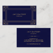 Klassischer Kunst-Deko/Kunst Nouveau Visitenkarte (Vorne/Hinten)