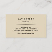 Klassischer Kunst-Deko/Kunst Nouveau Visitenkarte (Rückseite)