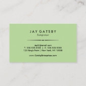 Klassischer Kunst-Deko/Kunst Nouveau Visitenkarte (Rückseite)