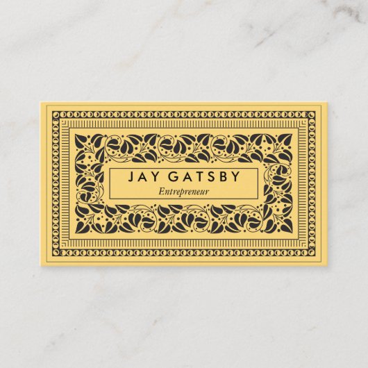 Klassischer Kunst-Deko/Kunst Nouveau Visitenkarte (Vorderseite)