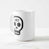 Klassischer Kunst-Schädel-Kaffeebecher Kaffeetasse (Vorderseite Links)