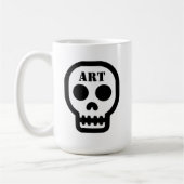 Klassischer Kunst-Schädel-Kaffeebecher Kaffeetasse (Links)