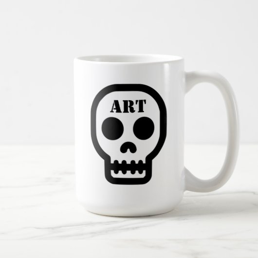 Klassischer Kunst-Schädel-Kaffeebecher Kaffeetasse (Rechts)