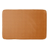 Klassischer Kürbis Herbst Gingham Karo Check Badematte (Vorderseite)