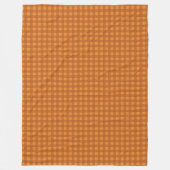 Klassischer Kürbis Herbst Gingham Karo Fleecedecke (Vorderseite)