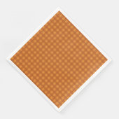Klassischer Kürbis Herbst Gingham Karo Kariert Serviette (Ecke)