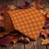Klassischer Kürbis Herbst Gingham Karo Krawatte