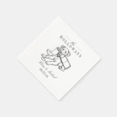 Klassischer Labrador Retriever Champagner-Hochzeit Serviette (Ecke)