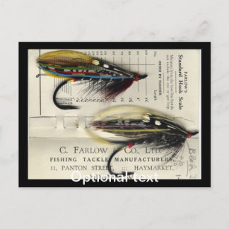 Klassischer Lachs Fly auf Karte