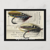 Klassischer Lachs Fly auf Karte (Vorderseite)