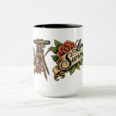 Klassischer Landvermesser-Tattoo  Tasse (Zentrum)