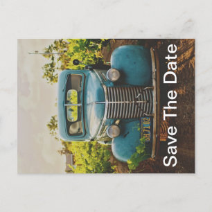 Klassischer Lastwagen Save The Date Ankündigungspostkarte