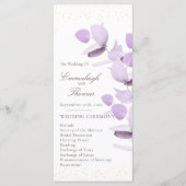 Klassischer Lavendel-Eukalyptus-Glitzer Hochzeit Programm (Vorderseite)