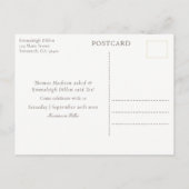 Klassischer Lavendel-Eukalyptus-Glitzer Save the D Ankündigungspostkarte (Rückseite)