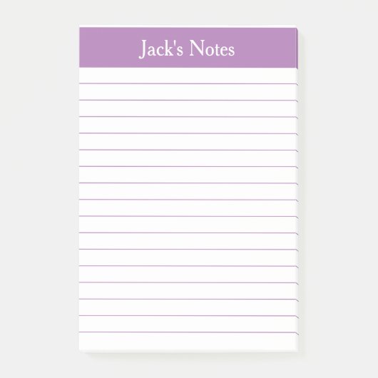 Klassischer Lavendel Personalisiert Post-it Klebezettel (Vorderseite)