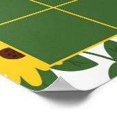 Klassischer Lehrkalender für Sonnenblumen Poster (Ecke)