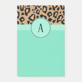 Klassischer Leopard Mit Monogramm Post It Notes Post-it Klebezettel (Vorderseite)