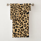 Klassischer Leopard Print Brown and Black Badhandtuch Set (Insitu)
