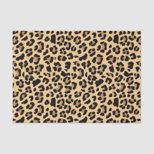 Klassischer Leopard Print Brown and Black Seidenpapier (Vorderseite)