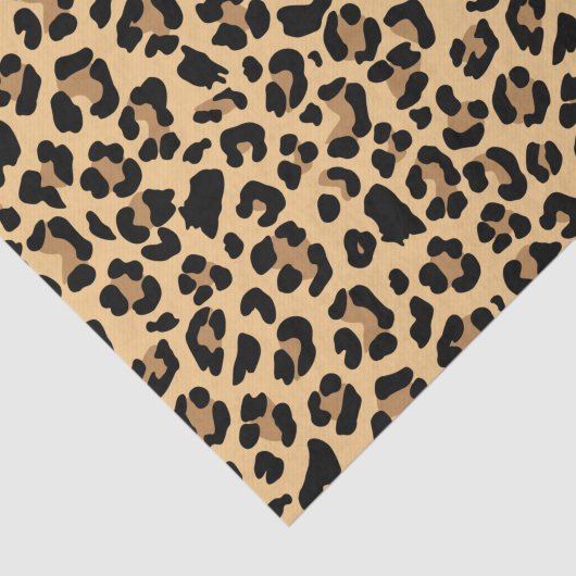 Klassischer Leopard Print Brown and Black Seidenpapier (Ausschnitt)