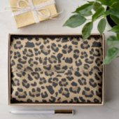 Klassischer Leopard Print Brown and Black Seidenpapier (Geschenk)