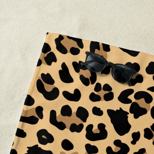 Klassischer Leopard Print Brown and Black Strandtuch (Beispiel)