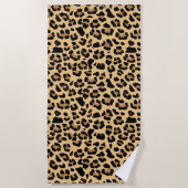 Klassischer Leopard Print Brown and Black Strandtuch (Vorderseite)