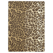 Klassischer Leopard Print Custom Monogram Name Klemmbrett (Rückseite)