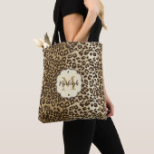 Klassischer Leopard Print Custom Monogram Name Tasche (Von Nahem)