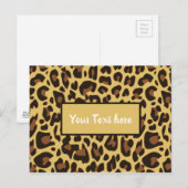 Klassischer Leoparden-Tierdruck Katzenmuster Katze Postkarte (Vorne/Hinten)
