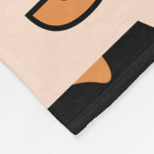 Klassischer Leopardenprint Orange Schwarz Fleecedecke (Ecke)
