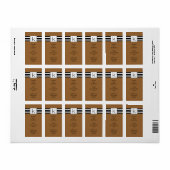 Klassischer Letter K Monogram, Vetical Address Lab Adressaufkleber (Vorne)