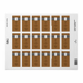 Klassischer Letter T Monogram, Vetical Address Lab Adressaufkleber (Vorne)