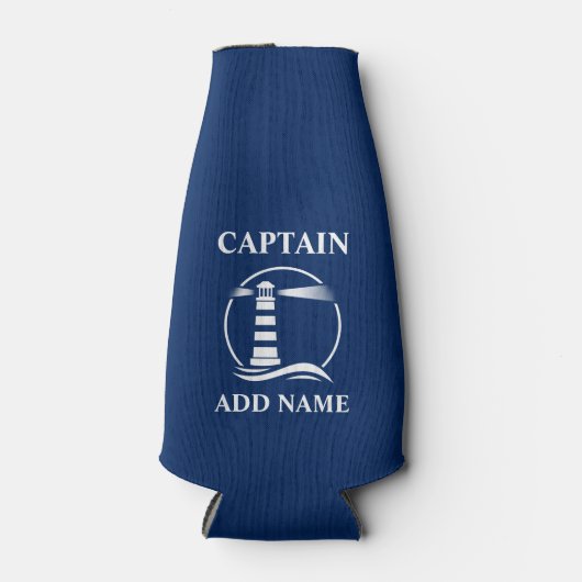 Klassischer Leuchtturm Name oder Name der Marine Flaschenkühler (Vorderseite)