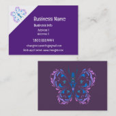 Klassischer Lila Schmetterlingswechsel - Beratungs Visitenkarte (Vorne/Hinten)