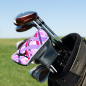 Klassischer Lila schottischer Tartan Putter Cover Golf Headcover (In Situ)